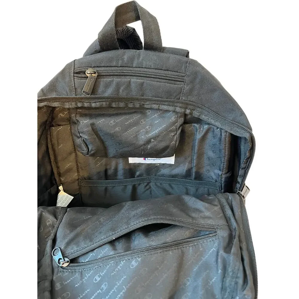 Champion Daily Black Logo Backpack